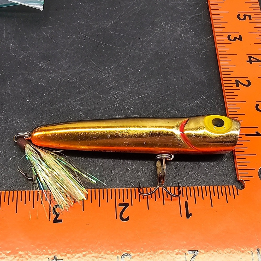 Storm Rattlin Chug Bug Topwater Popper Fishing Lure Gold Orange Chrome 3.25in